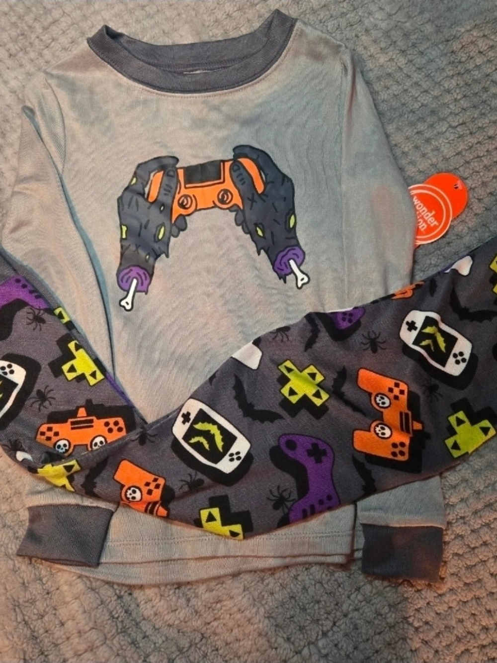 Wonder Nation Halloween Gamer Kid Pajama Set 2 Piece - Size 5 NWT